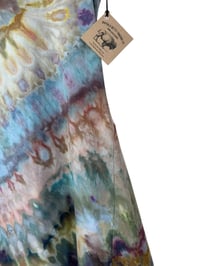 Image 7 of M Stretch Knit Fit and Flare Midi Dress in Earthy Spiral Ice Dye