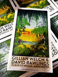 Gillian Welch & David Rawlings Manchester Silk Screen Print Poster