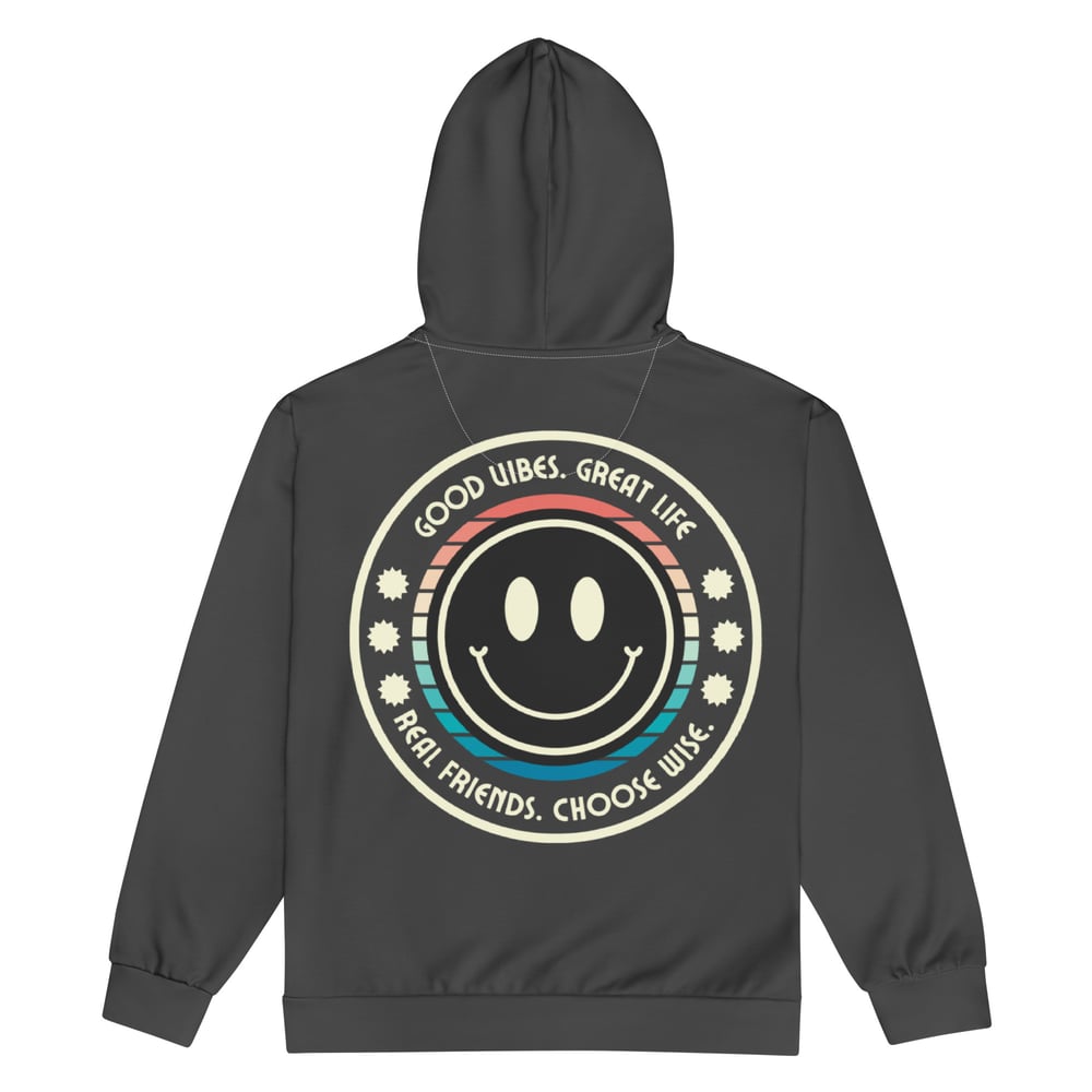 ZEN EXP - “Good Vibes, Long Life” Unisex zip hoodie