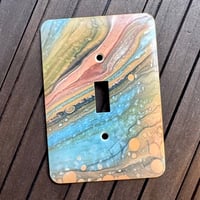 Light Switch Plate with Poured Paint Detail #110