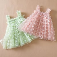 Image 1 of Pink or Green Butterfly Tutu Dress 