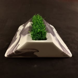 Image of Wired Ramps Mini Quarter Planter (Dark Grey and Light Green)