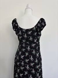 Image 3 of Vintage black floral dress // L