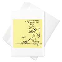 Image 2 of Greeting card FIGHT A BEAR 