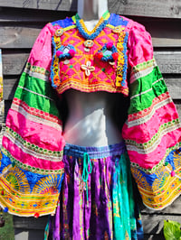 Image 10 of Vintage Fez Crop Tribal Top 32-34 inch chest 