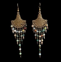 Image 1 of INDIAN AGATE CHANDELIER EARRINGS 
