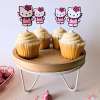 Image 2 of Hello Kitty Florecita Cupcake Toppers Sets de 12 y 24