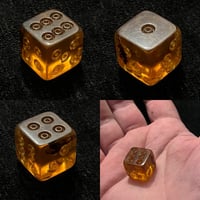 Image 4 of Hand carved Baltic Amber Game Dice