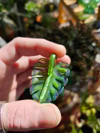 Image 4 of mixed color monstera leaf pendant 🌿 ❤️
