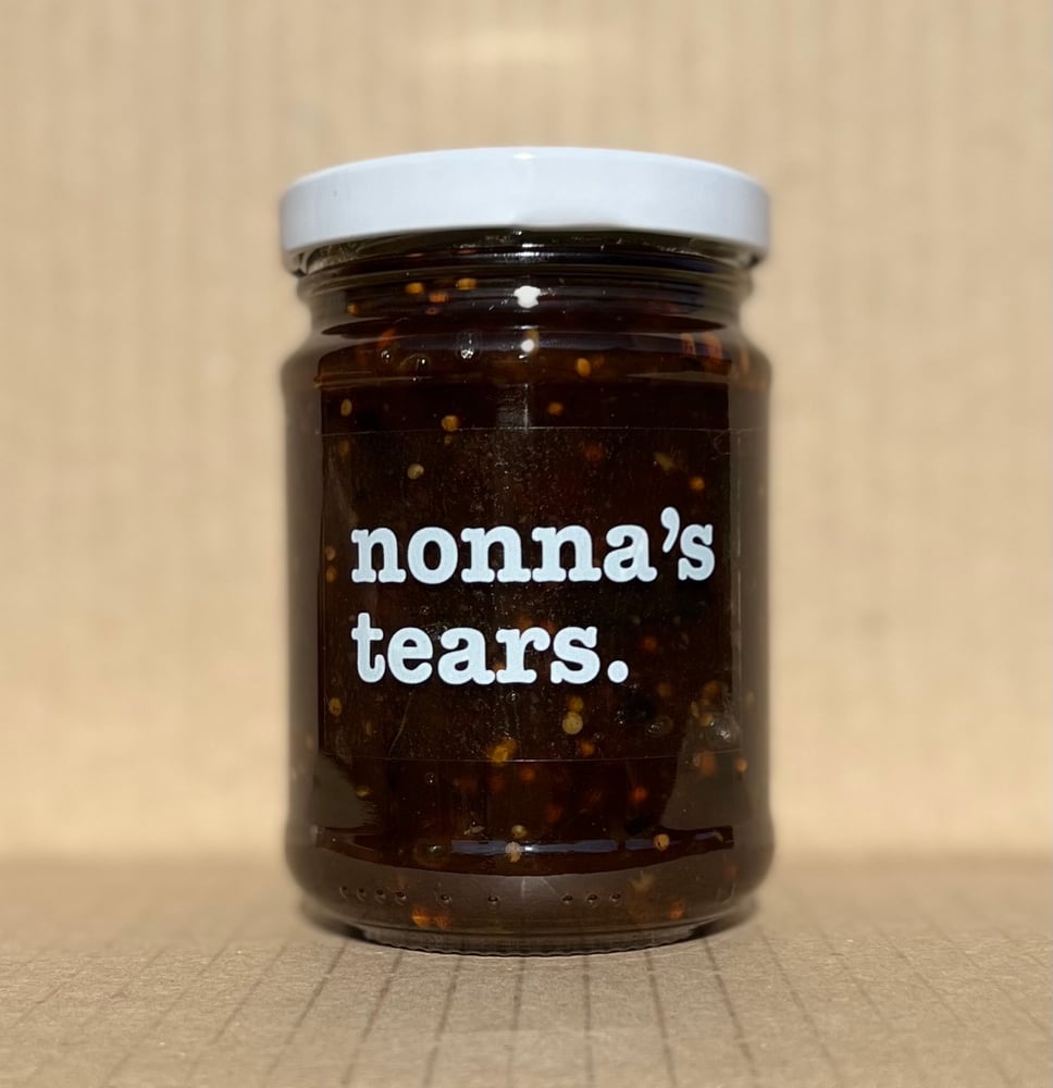 Image of spicy chutney with apples & candied courgette. 250ml