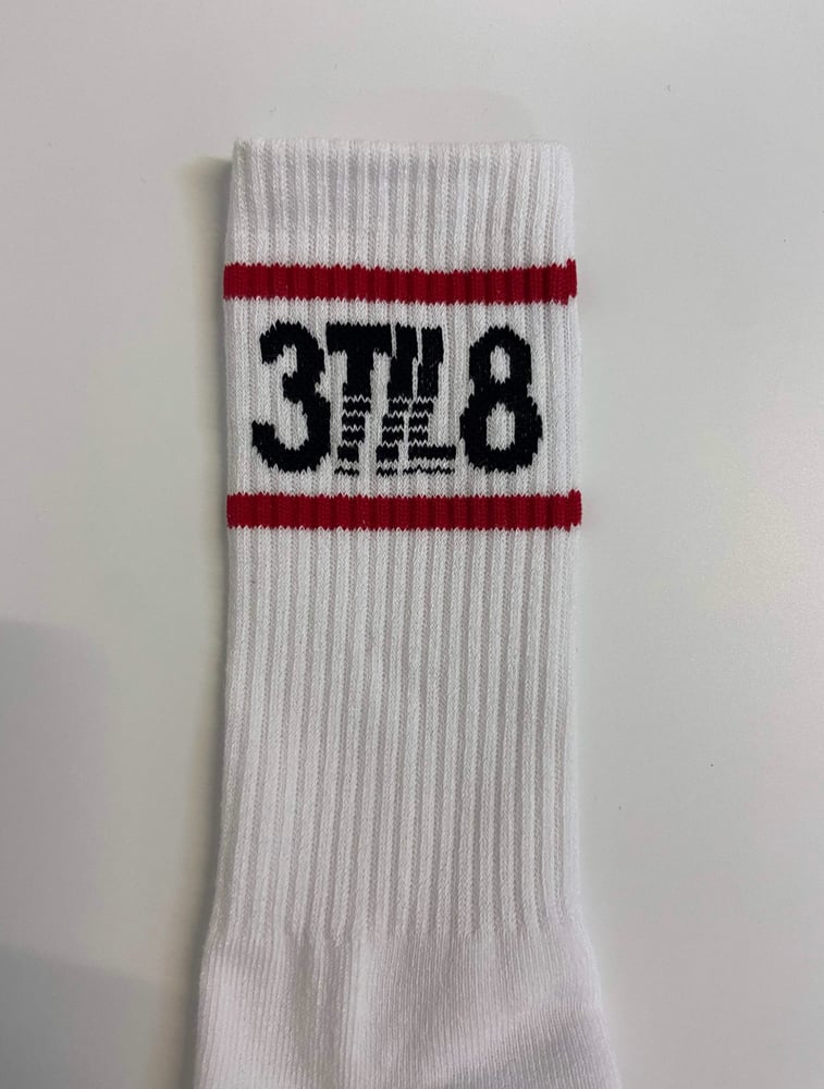 Image of threetil8 logo socks