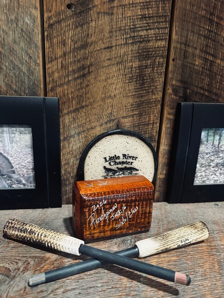Image of Slate/Glass Mahogany and Snakewood box pot