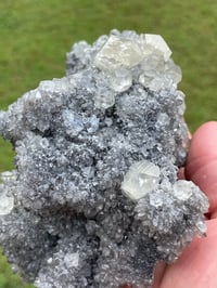 Image 13 of Quartz With UV Calcite & Green Fluorite Specimen #1842
