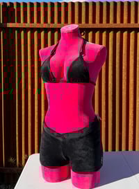 Image 1 of Crossover Waist Booty Shorts