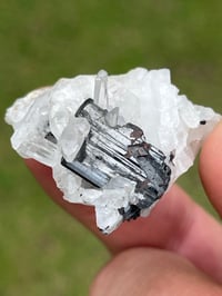 Image 6 of Hübnerite & Fine Quartz Points Specimen | Peru #3060
