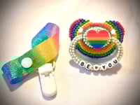 Image 1 of Be You Rainbow Paci & Clip Set