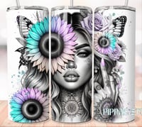 Sunflower girl 20oz tumbler