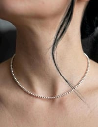 Image 1 of Sterling silver ball bead necklace 