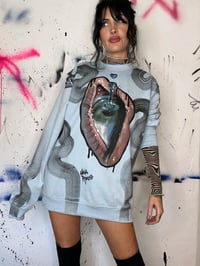 Image 4 of “DRIP” CUSTOM HAND PAINTED PULLOVER SWEATER LARGE