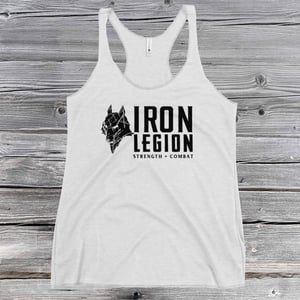 Image of Women's Racerback Tank - Iron Legion Strength + Combat