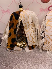 Image 3 of Gold Leopard   Print  Tassel Earrings