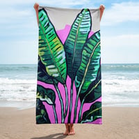 Image 2 of Banana Leaves Beach Towel