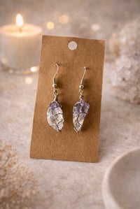 Amethyst wrapped dangles 