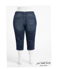 Image 4 of New 4X (28W/40W) Terra & Sky Elastic Waist Denim Jeans #516*1.10