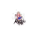 Image 3 of Patriotic Girl Stickers - Black Outline