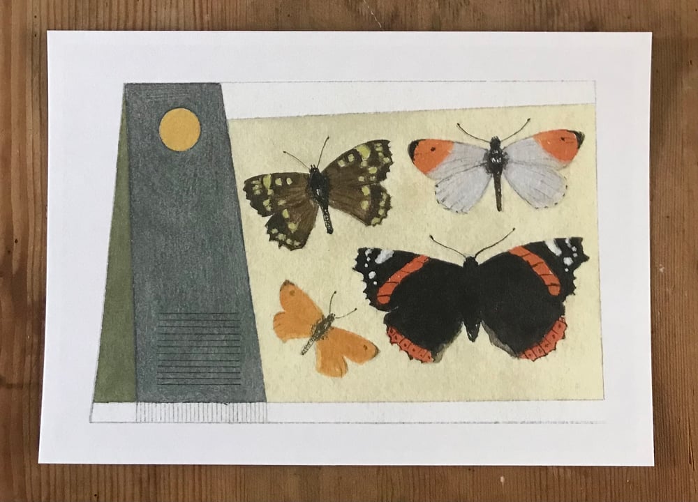 Image of Garden butterflies giclee print 