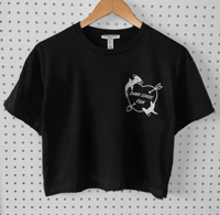 Image 1 of Cropped Shark Lovers Club T-Shirt