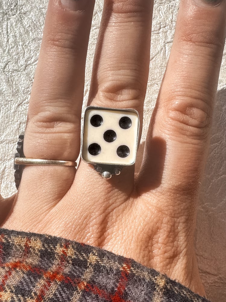 Image of Vintage Ivory Large Dice Ring