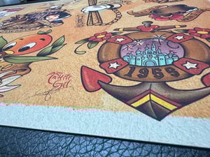 Image of Disney Inspired Traditional Tattoo Flash Sheet: D08 11x14