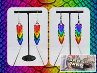 Image 1 of Rainbow Serpent Scale Earrings