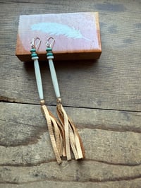 Fringe Earrings with Kingman Turquoise