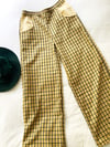 Ready Made Size 12 Yellow Plaid Pants with Free Postage 