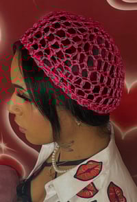 Image 4 of Hot Pink Tubi Hairnet Wrap 