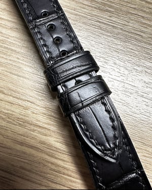 Image of Gunmetal - Double Dark Grey- Alligator Watch Strap