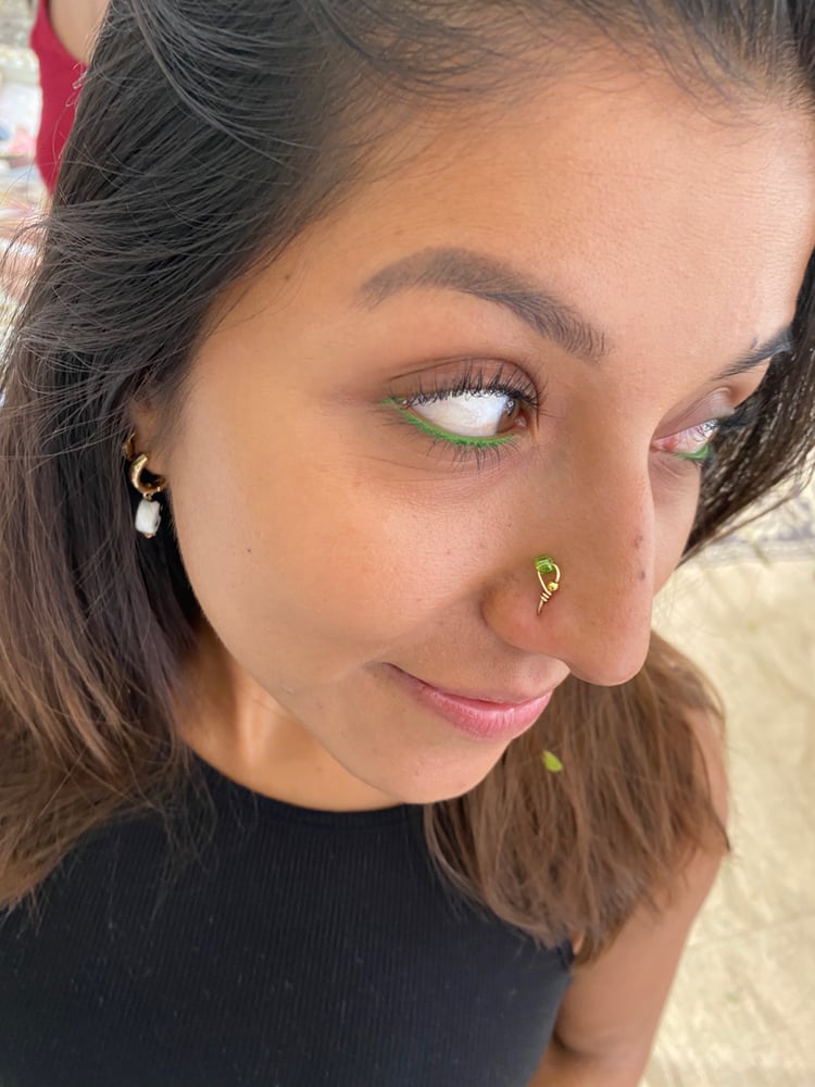 Image of Green orbit nose ring