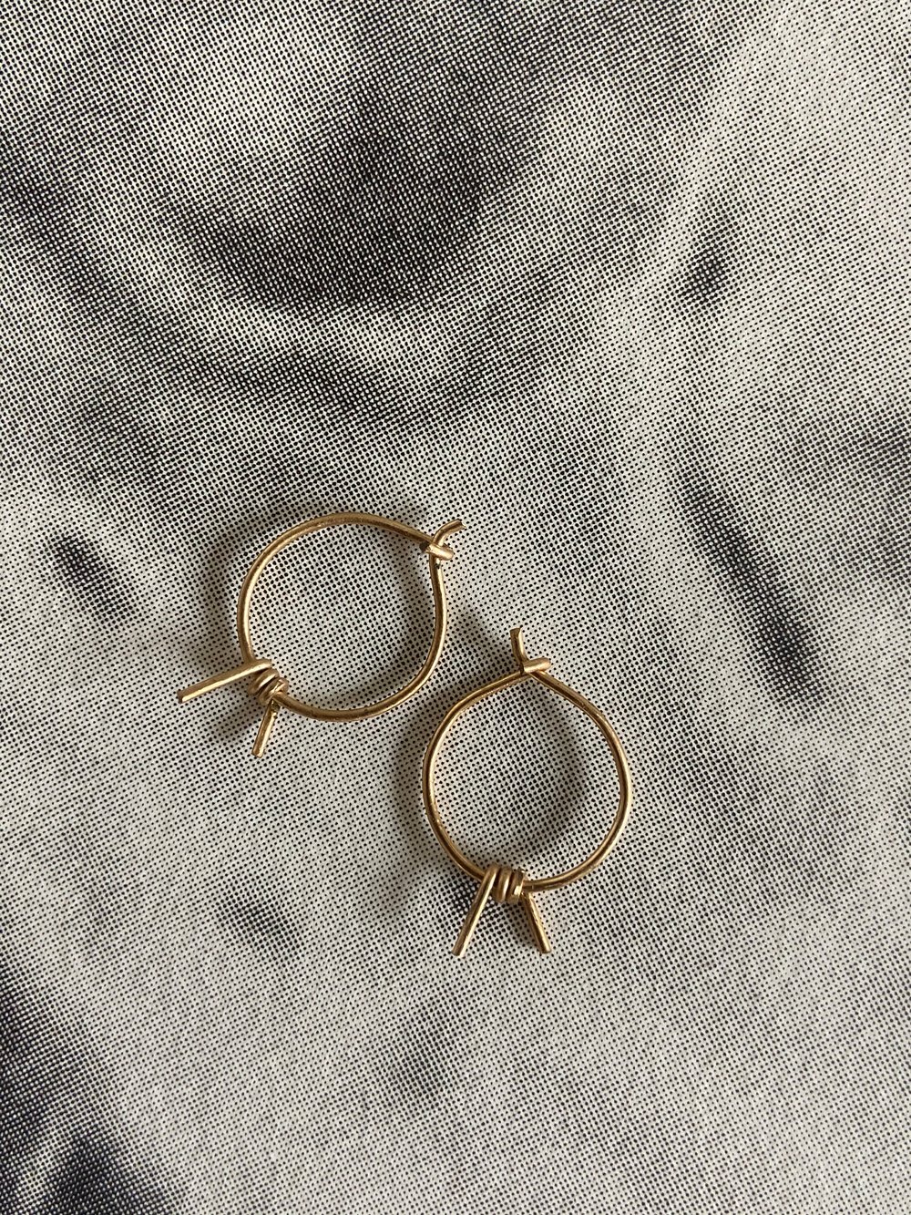 Image of Gold Barb Wire Earrings