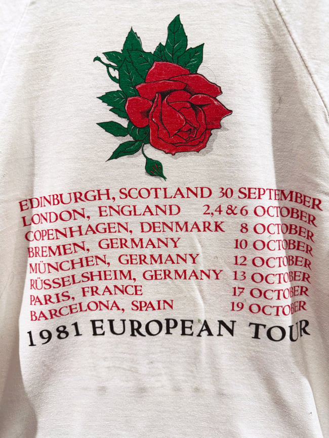 Grateful Dead 1981 European Tour Ringer Shirt - Fits SM