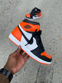 Image 3 of Custom Jordan 1 "Electro Orange" Transformations