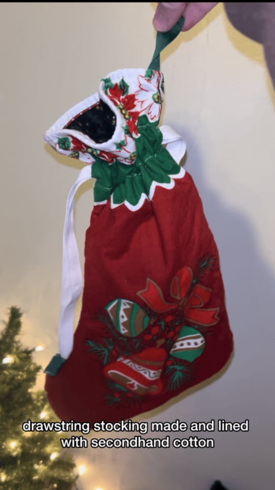 Drawstring Closure Christmas Stocking