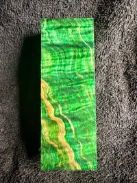 Image 1 of Green Quilted Maple Knife Block