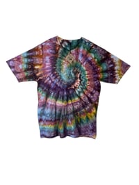 Image 2 of 3XL Adult Combed Cotton Tee in Deep Spiral Ice Dye