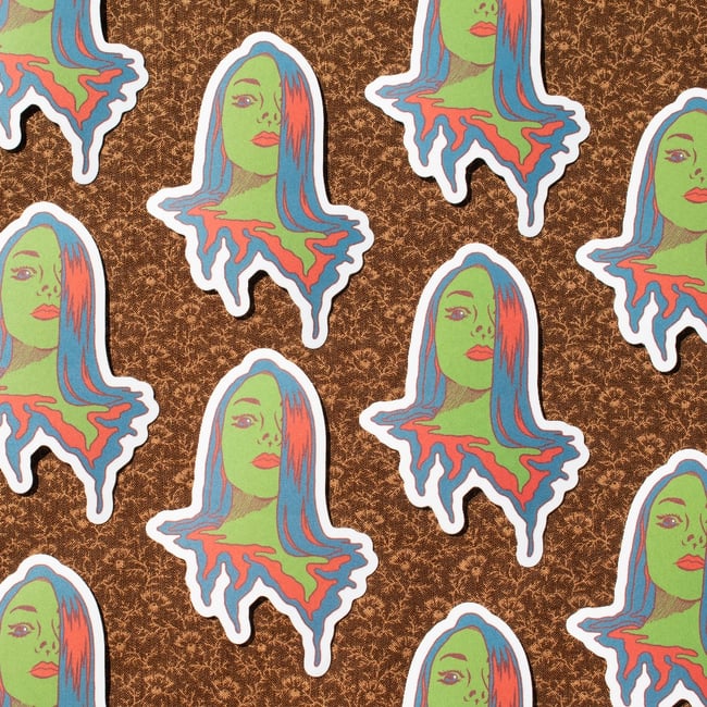 Distortion Face Sticker