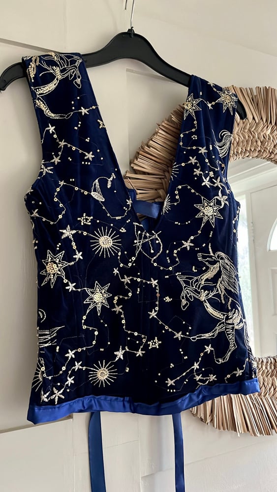 The V neck Midnight corset Handmade Top