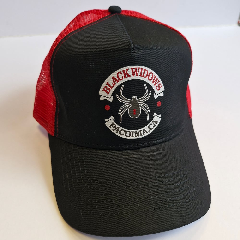 Image of Black Widows Any Which Way But Loose Inspired Trucker Cap Hat