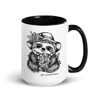 Image 8 of Lady Rosey The Sloth Mug Line Art by CrystalsArtPaws
