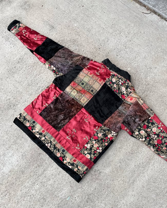Red Velvet Quilt Jacket